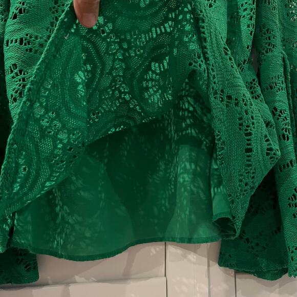 Judith March Green Lace Tunic Top - Picture 5 of 6